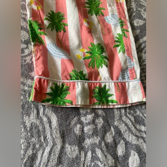 Sant And Abel Gray Malin 100% Cotton PJ Pant Pajama Set Small Striped Palm $198 - Picture 11 of 13